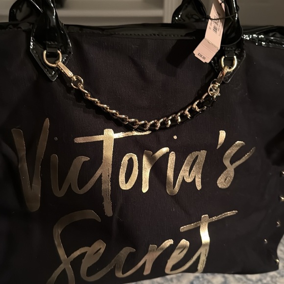 Victoria's Secret Black Tote with Gold Lettering - Picture 4 of 4